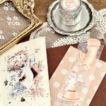 ★8月新入荷★[補補貓・大衛愛煮] [DW-001] 咖啡色系的滋味 クリアPETテープ 切り売り(約5cm×90cm)