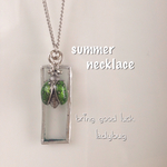 てんとう虫とガラスのnecklace（クリア）