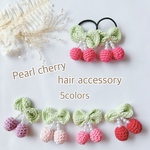 パールチェリー　ヘアゴム 2pc キッズ　ベビー　アクセサリー