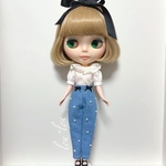 つぶつぶパールデニムset