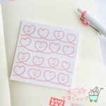 スクエア メモパット　くるくるハート