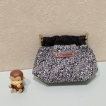 ☆送料無料　リバティ柄のバネポーチ　10cm  ＊プリムラ　＊チャコールグレー