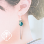 【中華風ピアス＆イヤリング】緑ランタンのアクセサリー