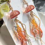 茜くらげ　レジンピアス／イヤリング