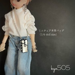 1/6 doll size本革バッグ　スマホショルダー風B