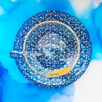 満天の星空を〜耐熱ガラスのティーカップソーサー〜
