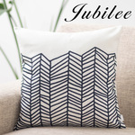 ブラックホワイトウェーブ Lamoppe クッションカバー jubileecushionlmp005
