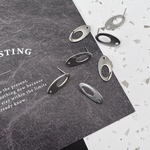 サージカルステンレス デザインポストピアスA シルバー 1ペア(2個)