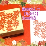  ⁂秋のはんこ⁂【紅葉】3㎝四方