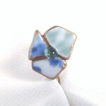 ポニーフック  金継ぎ シーグラス フラワー 【送料無料】一点もの  