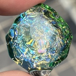 夏の間だけの限定出品 【JINガラス 気まぐれ試作室】溶けない星屑氷 グリーン