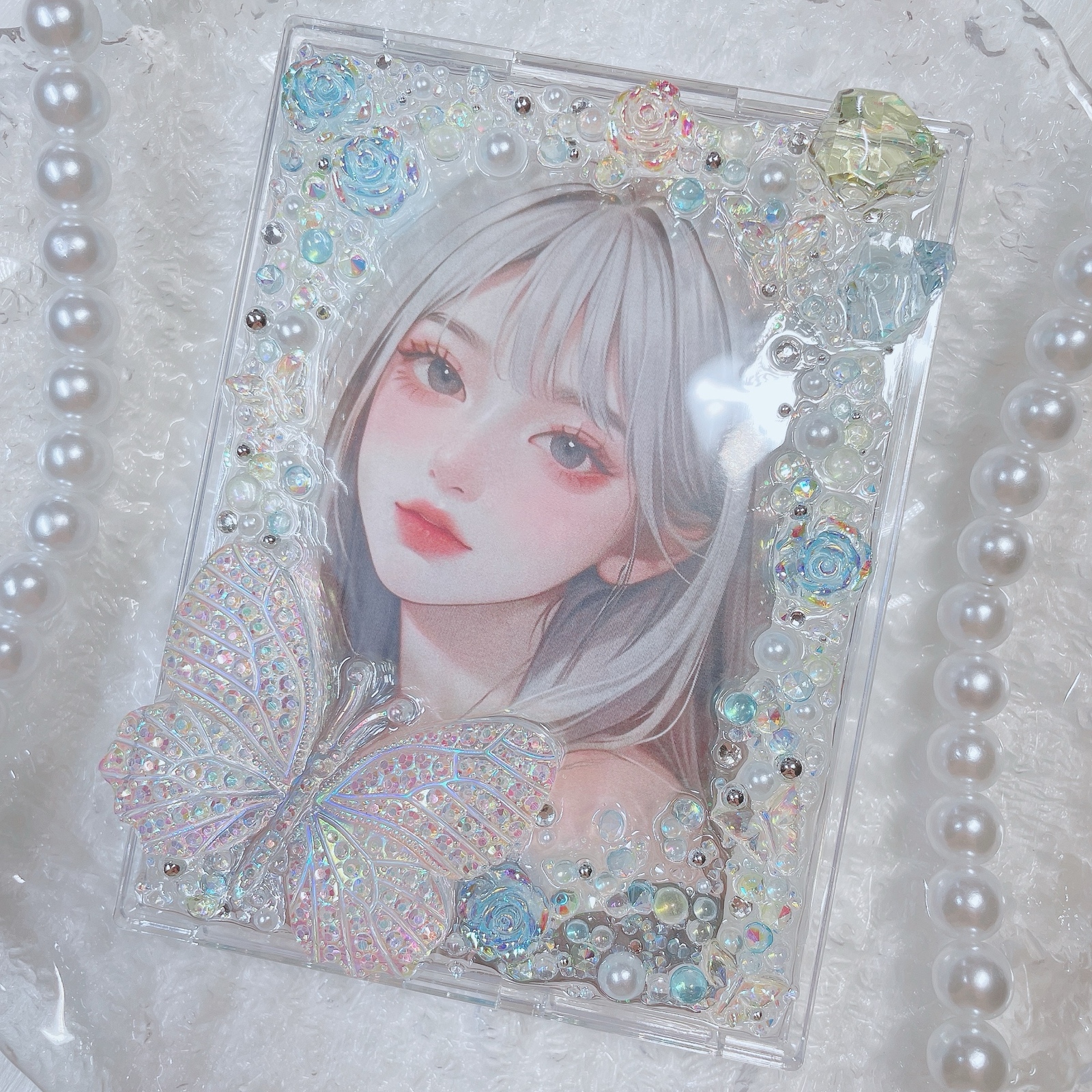 カヤ　　☪︎⋆☽様お取り置き　2/25まで　猫　レジンヘアゴム　ネイビー　花 ひなた様 レジンヘアゴム アクセサリー NSKY様専用 新春和柄 NO