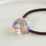 モザイクシェルのヘアゴム　23mm　（ミックスカラー）