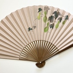 【大特価】手描き一点もの京扇子（メンズ 瓢箪）