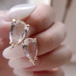 2pcs)2521)インポートピアス) pear#1j