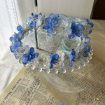 【受注製作】ブルーアジサイとラメかすみ草の花冠✨ベビーから大人まで✨ 推し活/お誕生日/発表会/記念日/記念撮影