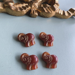 SUMMER SALE【2コセット】JIRI＊IVANA#czech beads#チェコビーズ　elephant約22✖️20㍉ coffee color amber /bronze