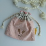 うさぎさんとにんじんのコップ袋🐰ミニ巾着