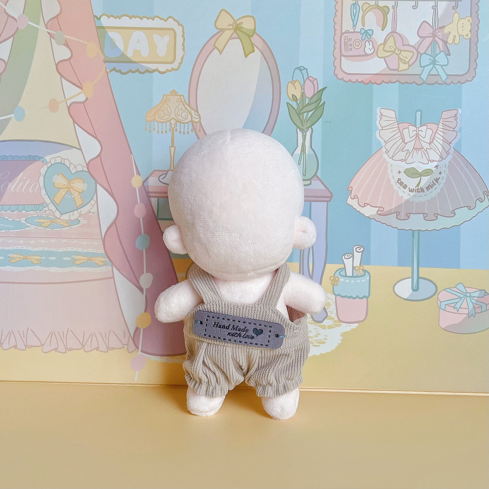 10cmぬいぐるみ用 着せ替え服 ぬい服 ちびぬい サロペット 3色 - Les