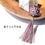 <受注作品>和・手鞠かんざし(ポニーフック)～菫(すみれ)～ 伝統工芸