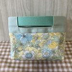 バックインバック(S) 　花柄ミントグリーン　小さめバックインバック