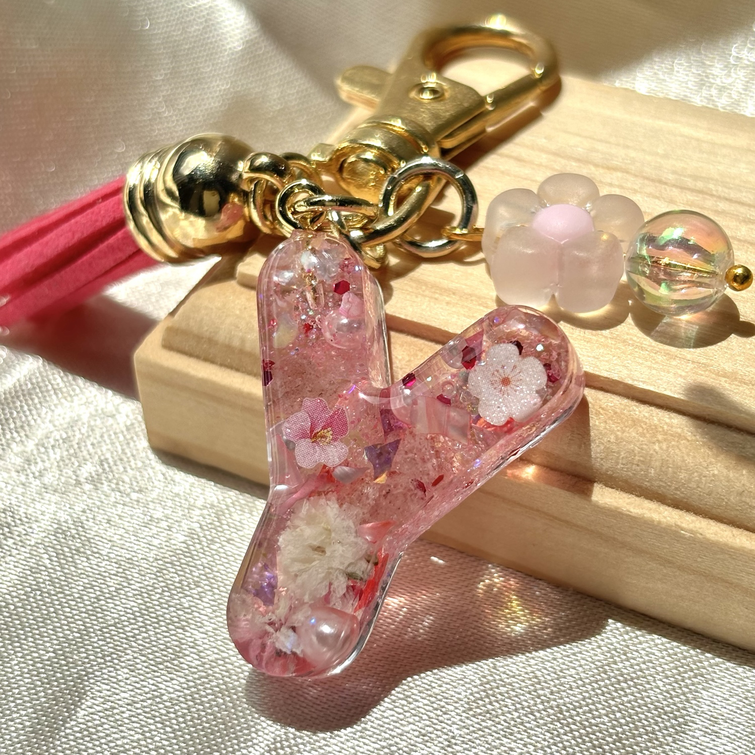 H.N様確認用♡イニシャルオブジェ イニシャルキーホルダー キラキラシリーズ - Atelier honnête