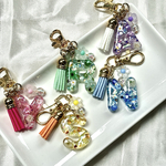 イニシャルキーホルダー　キラキラシリーズ