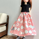 蝶柄ピンクスカート☆ドール洋服(22センチの洋服