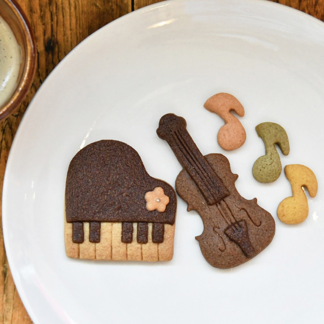 ピアノ クッキー 音符3個入り プレゼント ギフト 発表会 焼き菓子 音楽