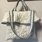 ふわふわくまちゃんヌビバッグ　ダブルハンドル