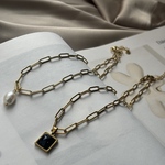  【チャーム2種4way】clip chain necklace／ネックレス  金属アレルギー対応 サージカルステンレス
