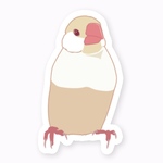 クリーム文鳥さんのステッカー