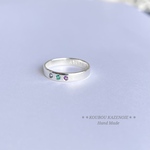 １～30号制作可能♪◆TREASURE RING◆3石選べる誕生石リング（シルバーリング)　受注制作・刻印無料