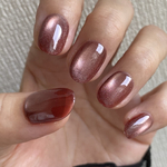 うるうるキラキラ 大人レッド ネイルチップ マグネットネイル シンプルワンカラー ベリーショート/ショートオーバル こっくり 秋色 うるつや