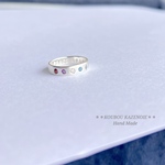 １～30号制作可能♪◆TREASURE RING◆5石選べる誕生石リング（シルバーリング)　受注制作・刻印無料