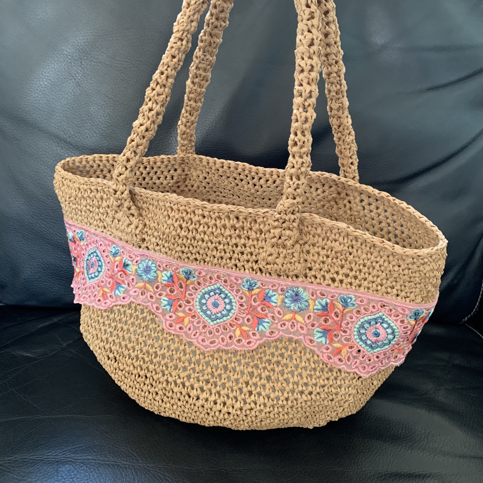 レース刺繍、すずらんかごバッグ 近沢レース 鈴蘭 かごバッグ アバカかごバッグ／ラウンド 2025年