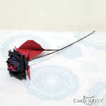 【toyo様専用】千代紙の薔薇 [アレンジ：赤→黒]（折り紙の薔薇の花）