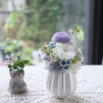 cさま専用ページ＊プリザーブドフラワー✳︎雫ss可愛い和花で❂ホワイト(受注制作)          【お供え花✳︎プリザーブドフラワー仏花✳︎フラワーギフト】