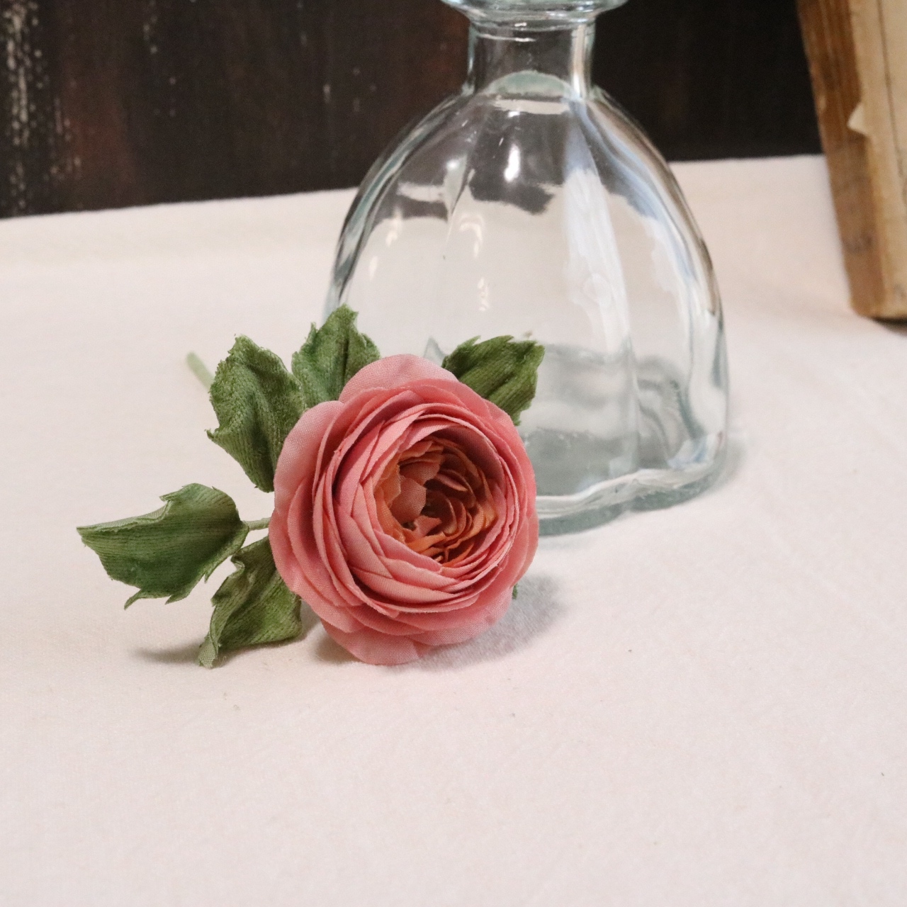 布花 飾って楽しむ布花 薔薇 1342 - ao. 手作りのアンティーク花