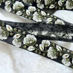 ブラック×カーキ☆インド刺繍リボン