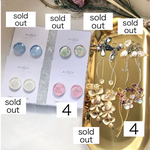 2way!watercolor ○水彩アートレジンのカラー別チャームピアス、イヤリング
