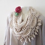 レース＆スカラップのスヌード⑤・べ・5A