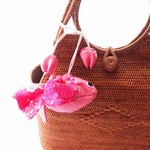 着物リメイク　着物金魚巾着 ピンク