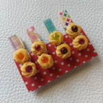 絞り出しクッキー♪木製クリップ#1963☆6個ウッドピンチ ミニチュア