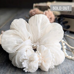 マシュマロ シュシュ【Off White】#パール #レース