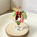 ミニチュア 豪華！抹茶パフェのチャーム or 片方ピアス