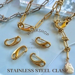 ☆再入荷 【1pc】ステンレスクラスプMサイズ　ゴールド