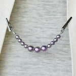 ストールクリップ・カーディガンクリップなどに♥︎ グラデーションパール　*ライトパープル*