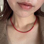 RED ビーズネックレス