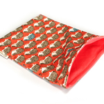 ハリネズミ用寝袋 M（夏用） 綿ツイル×スムースニット おさんぽハリネズミ オレンジ / Regular Snuggle Sack for Hedgehog for Summer